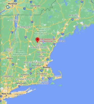 New England map showing Colorama